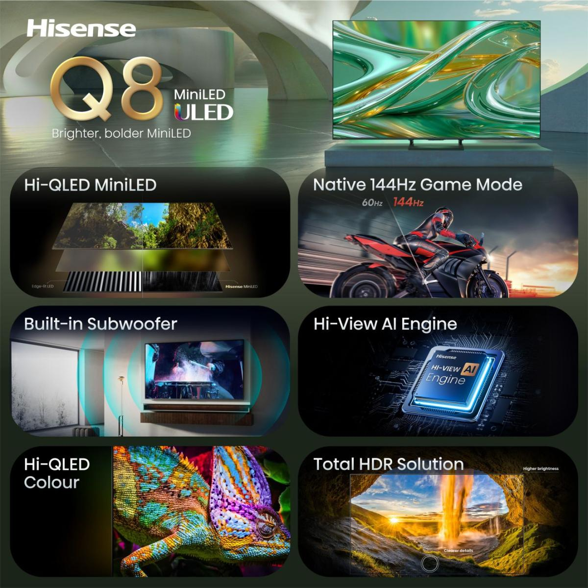 Hisense 50Q8S TV 127 cm (50") 4K Ultra HD Smart TV Wi-Fi Black – image 3