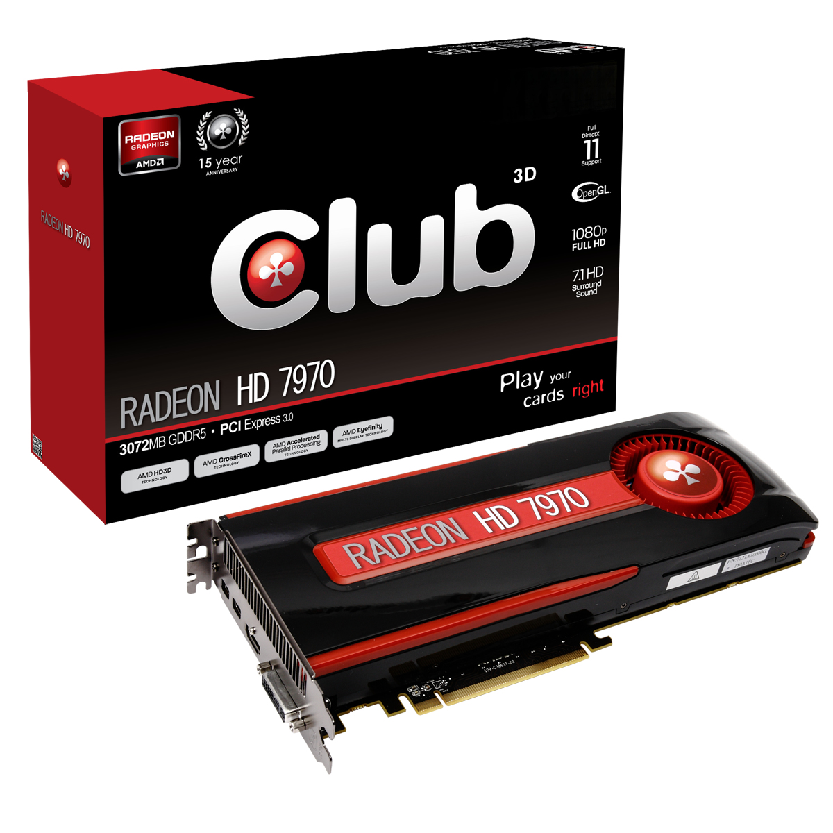 CLUB3D CGAX-7977C graphics card AMD Radeon HD7970