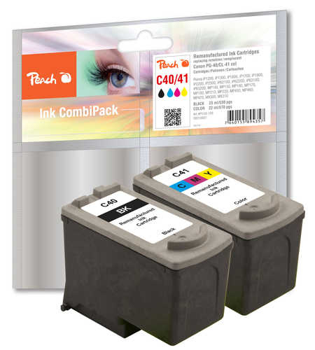 Peach 316601 ink cartridge 2 pc(s) Black, Cyan, Magenta, Yellow