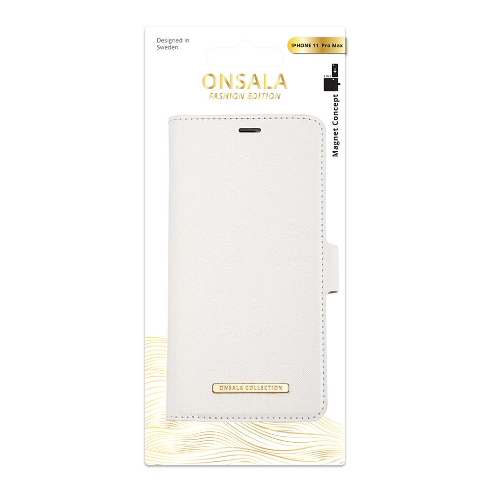 Onsala Wallet Case Saffiano White - iPhone 11 Pro Max – image 2
