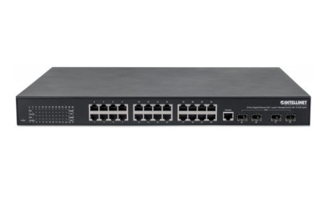 Intellinet 561105 network switch Managed L2+ Gigabit Ethernet (10/100/1000) Power over Ethernet (PoE) 1U Black – image 3