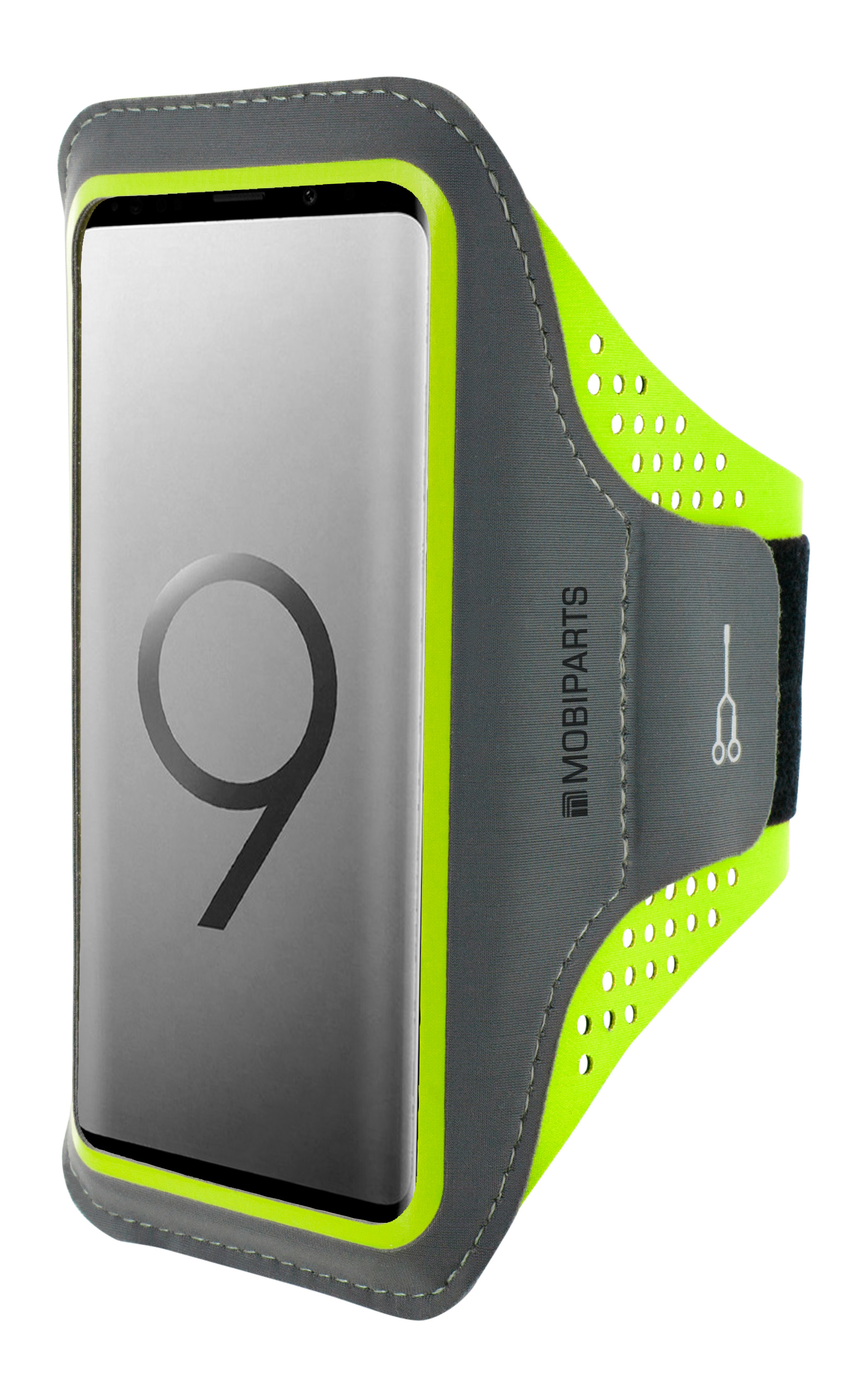 Mobiparts Comfort Fit Sport Armband Samsung Galaxy S9 Neon Green