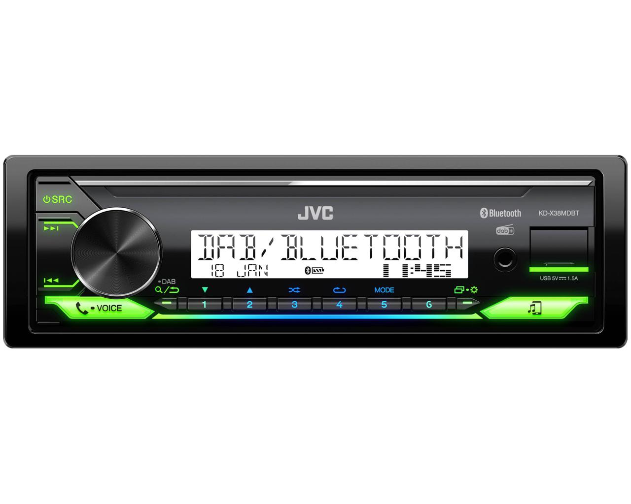 JVC KD-X38MDBT radio Car Analog & digital Black