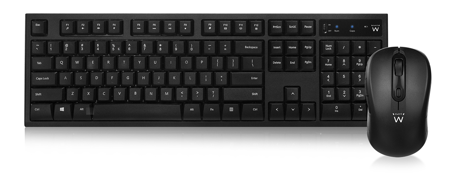 Ewent EW3193 keyboard Mouse included Universal RF Wireless QWERTY US International Black – image 1