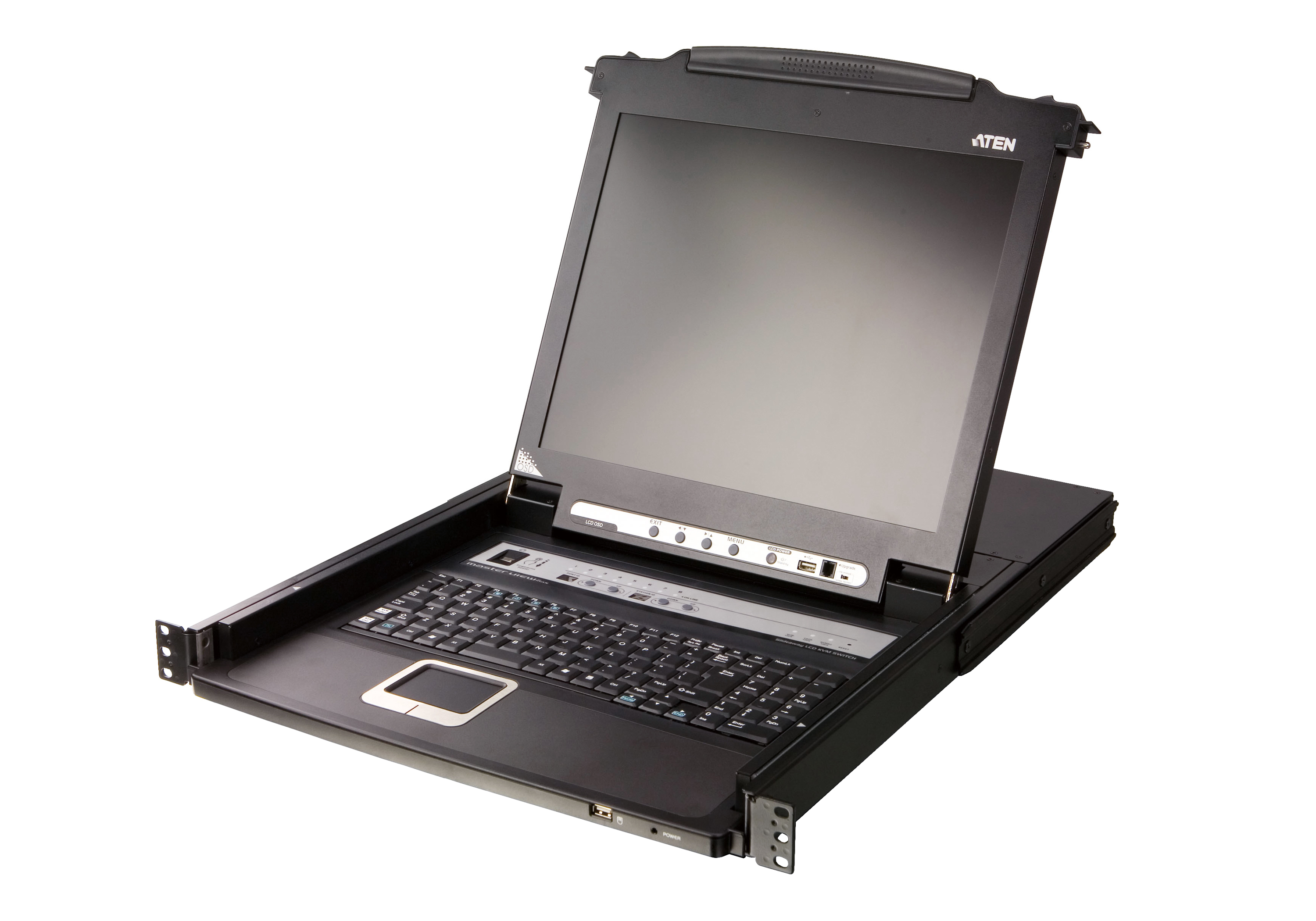 ATEN 8-PORT 17.3IN LCD INTEGRATED USB/PS2 COMBO KVM WITH AN EXTRA CONSOLE PORT AND US rack console