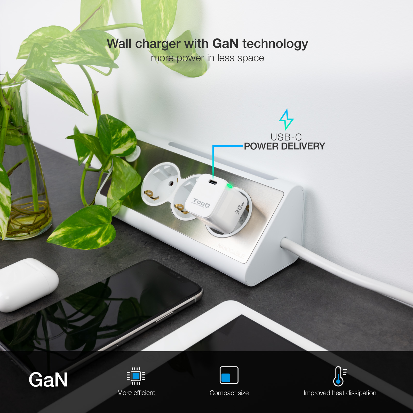 TooQ GAN USB-C/PD Wall Charger – image 4