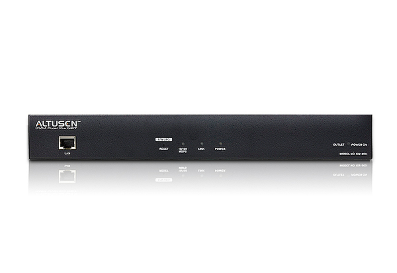 ATEN 1-Local/Remote Share Access Single Port VGA KVM over IP Switch with Single Outlet Switched PDU (1600 x 1200) – image 1