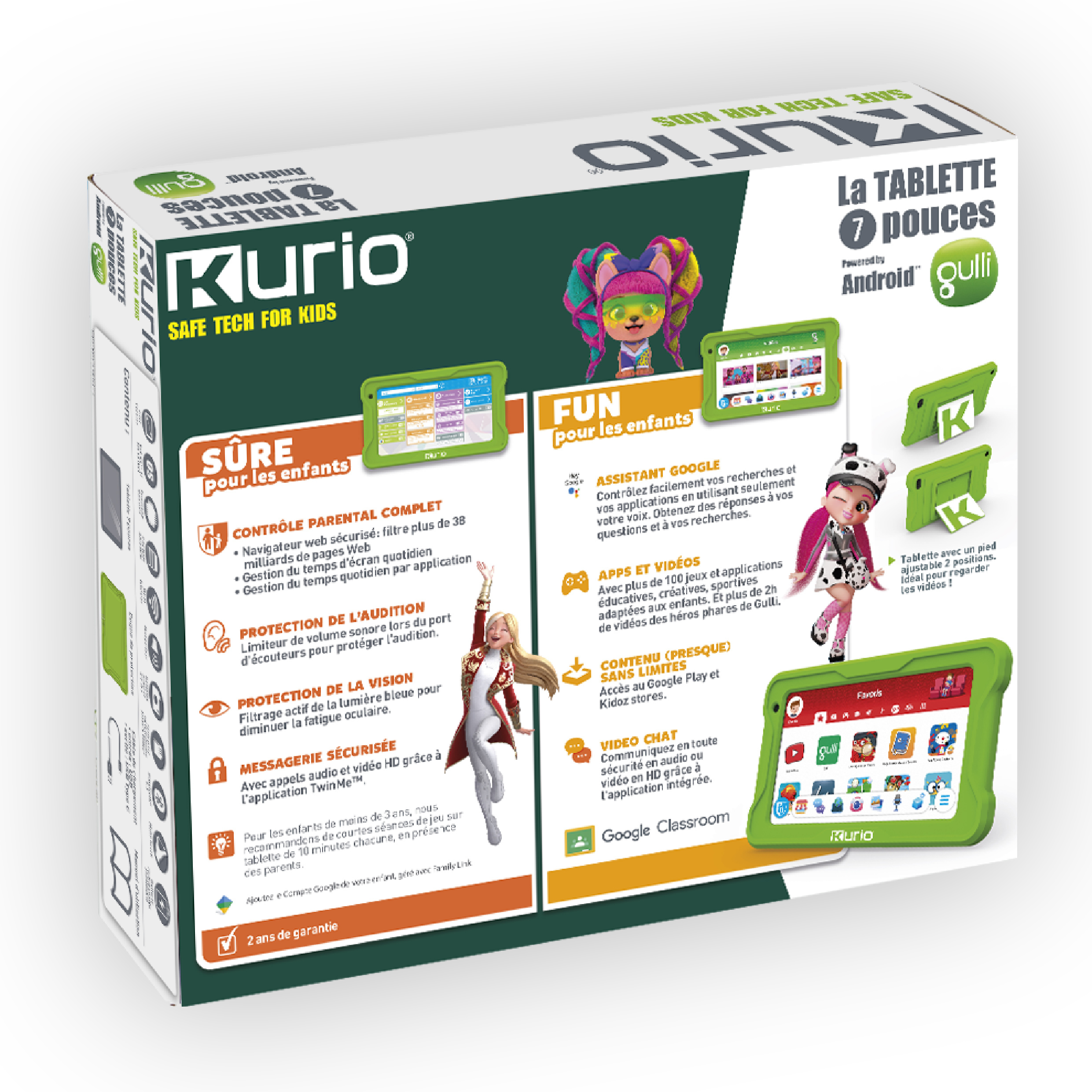 صورة جهاز تابلت للأطفال Kurio C23112FR Connect 4، 32GB، أخضر