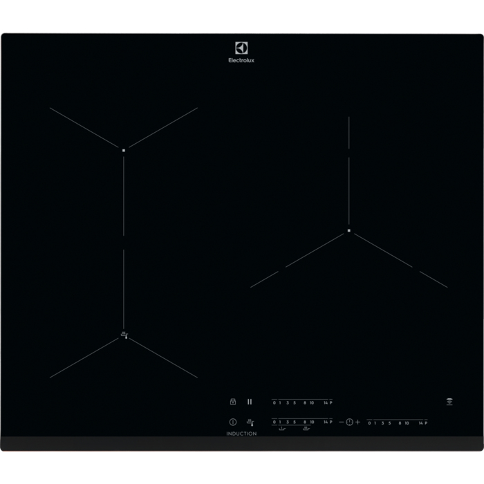 Electrolux EIF61342 hob Black Built-in Zone induction hob 3 zone(s)