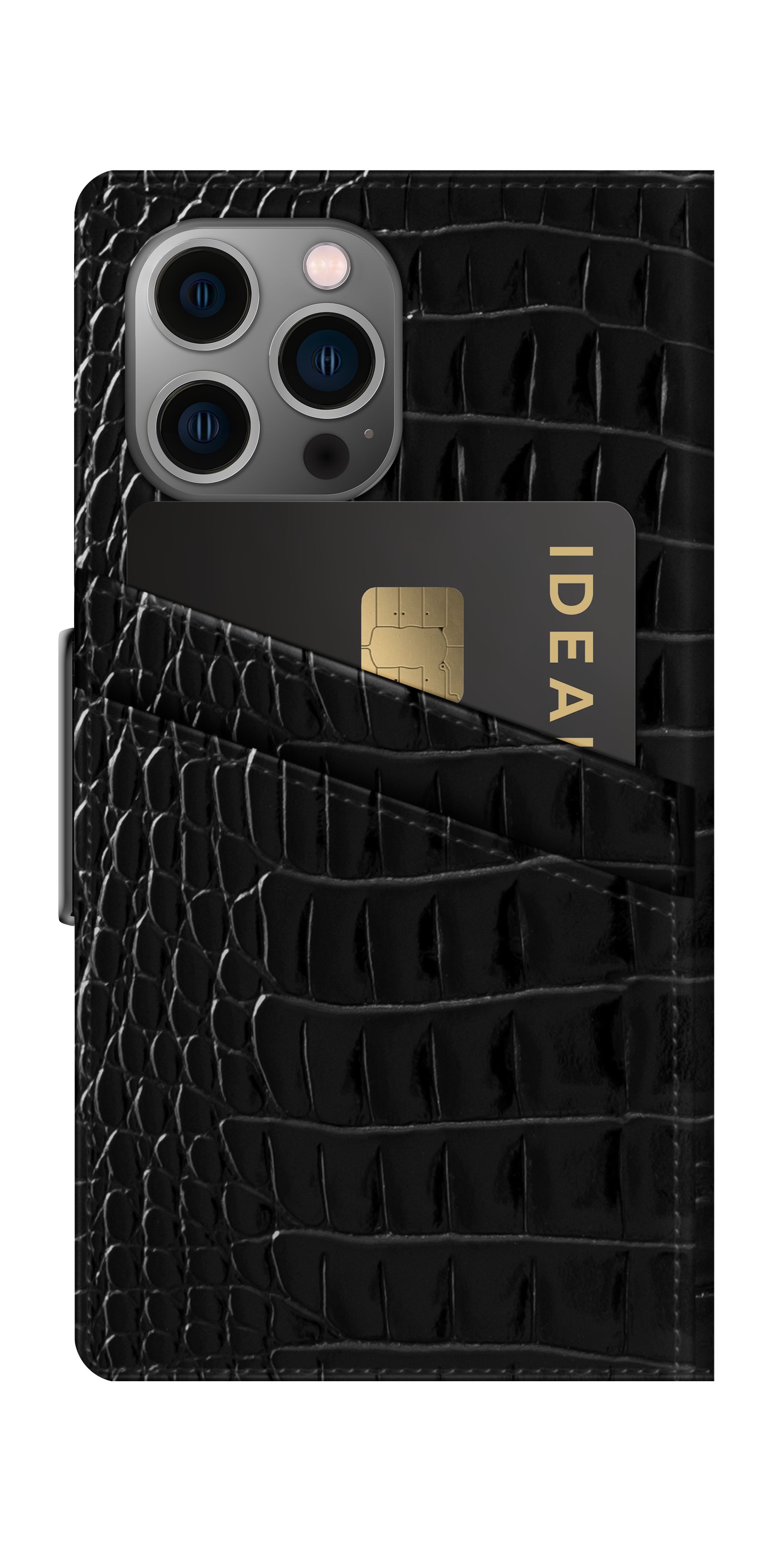 iDeal of Sweden Atelier Wallet iPhone 12PM/13PM Neo Noir Croco – image 2