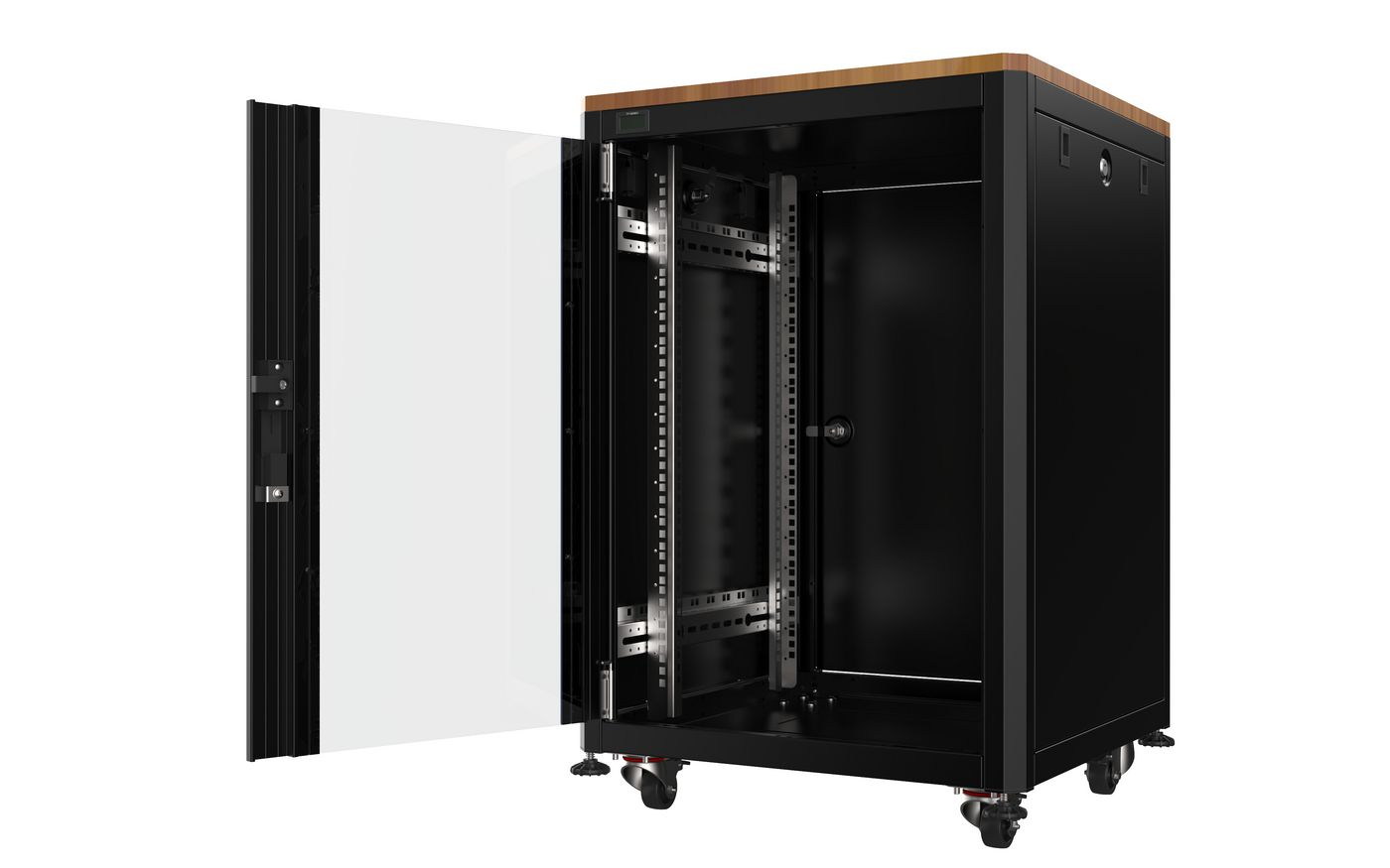 Lanview RDL17U66BL-WOODTOP rack cabinet 17U Freestanding rack Black, Blue – image 3