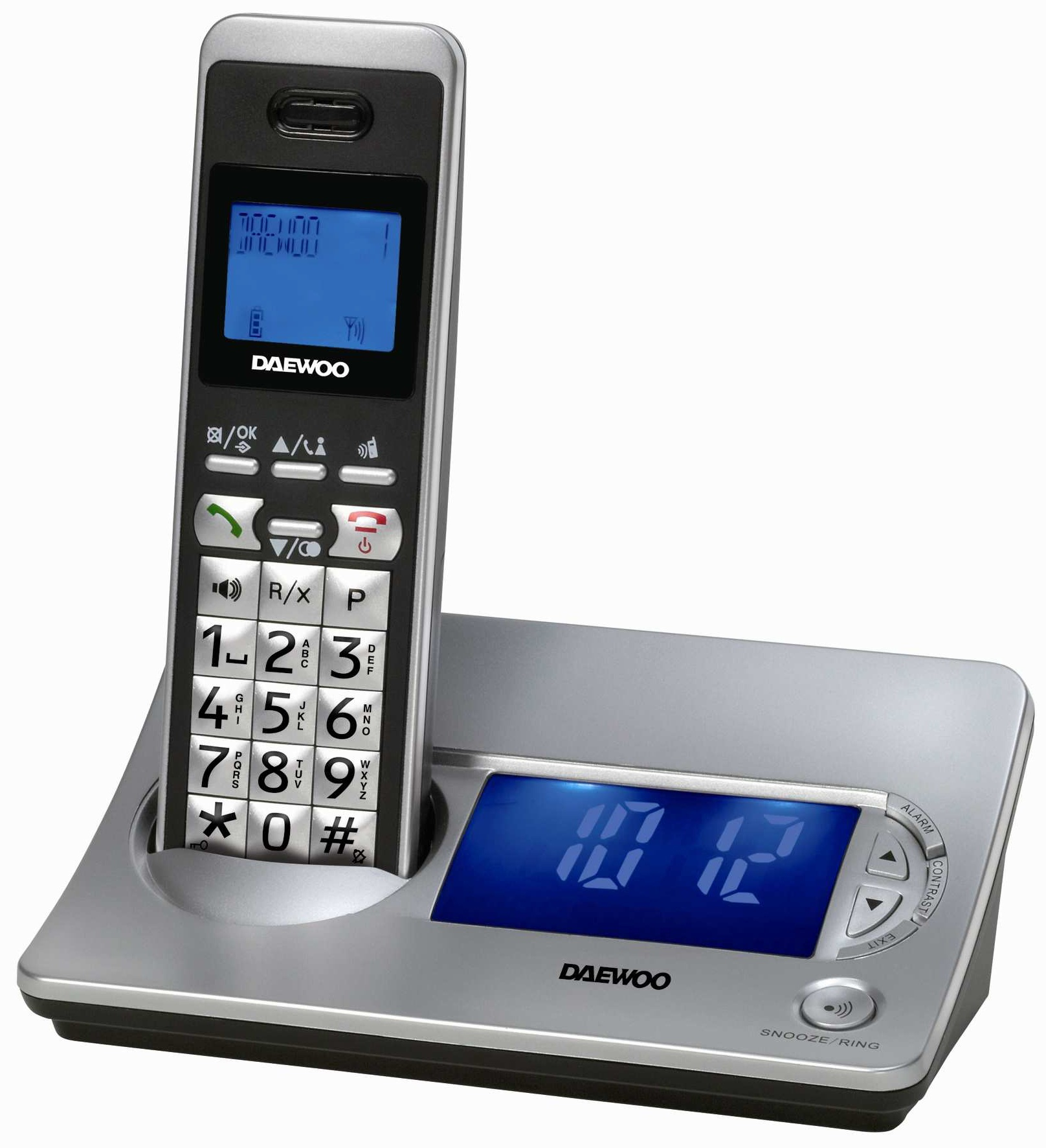 Daewoo DTD-2000 DECT telephone Caller ID Black, Silver