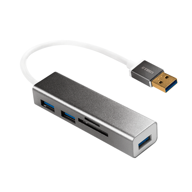 LogiLink UA0306 laptop dock/port replicator USB 3.2 Gen 1 (3.1 Gen 1) Type-A Silver, White – image 2