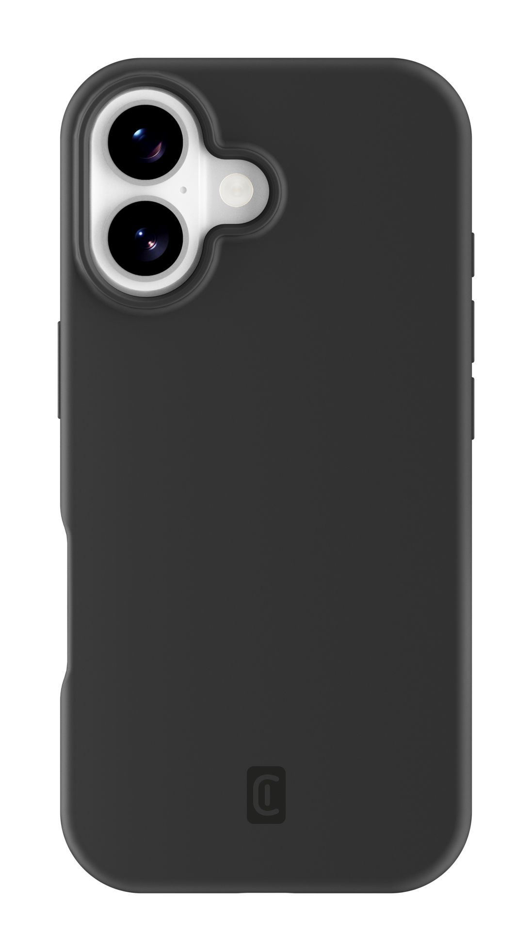 Funda móvil - CellularLine SENSATION+, Para iPhone 17, Acabado soft-touch, Interior de microfibra, Tecnología antibacteriana, Negro