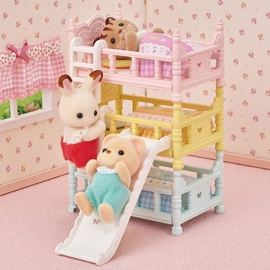 Resim Sylvanian Families Üç Katlı Ranzalar, Çok Renkli Plastik Yapı Oyuncağı