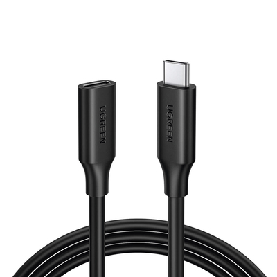 10387 Cable USB-C Macho a USB-C Hembra 1metro USB-C 31 Gen 2 Compatible con Thunderbolt 3 TPE Transferencia de Datos 10 Gbps Soporta hasta 100W para Carga Rápida Reversible 10387