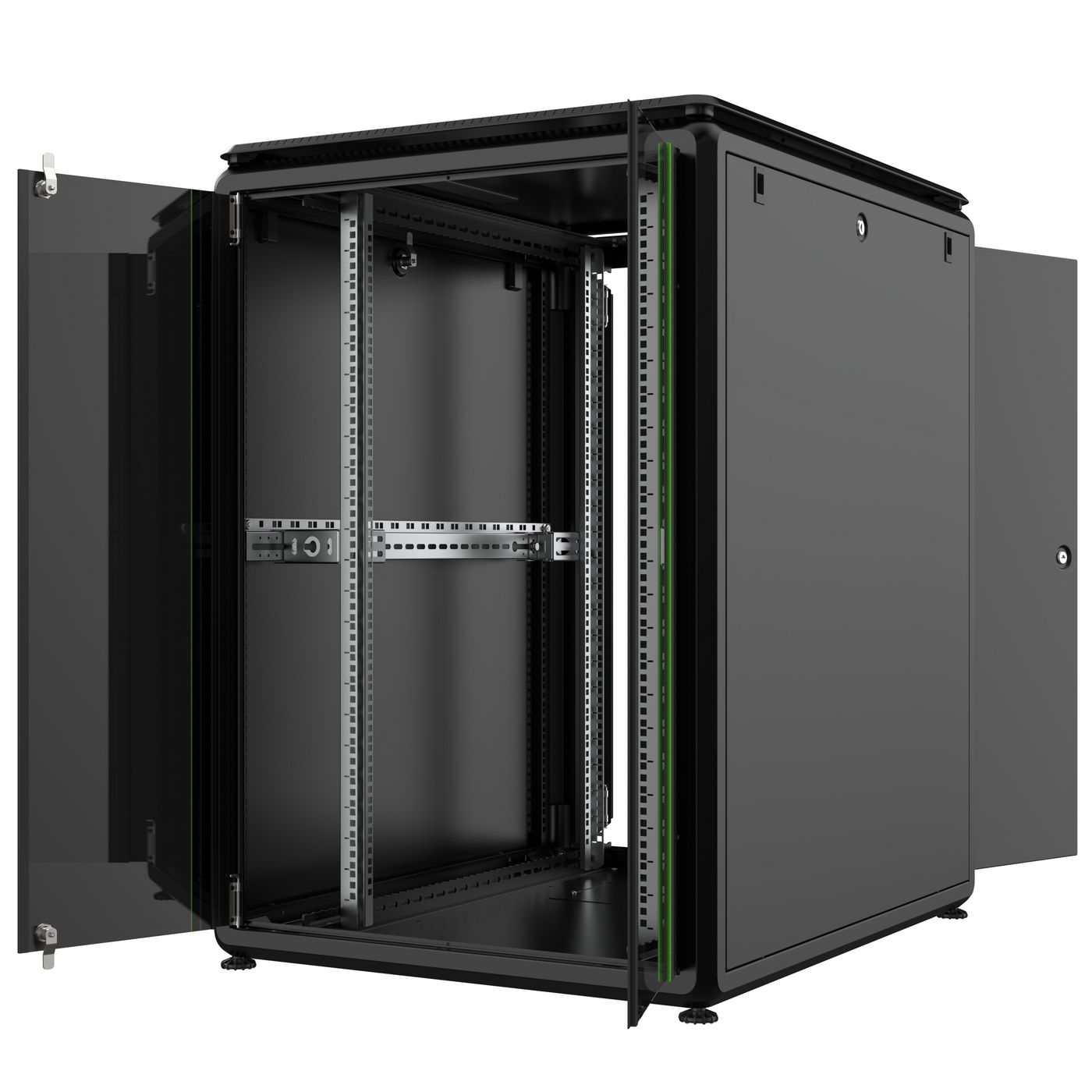 Lanview RDL22U81BL rack cabinet 22U Freestanding rack Black – image 2