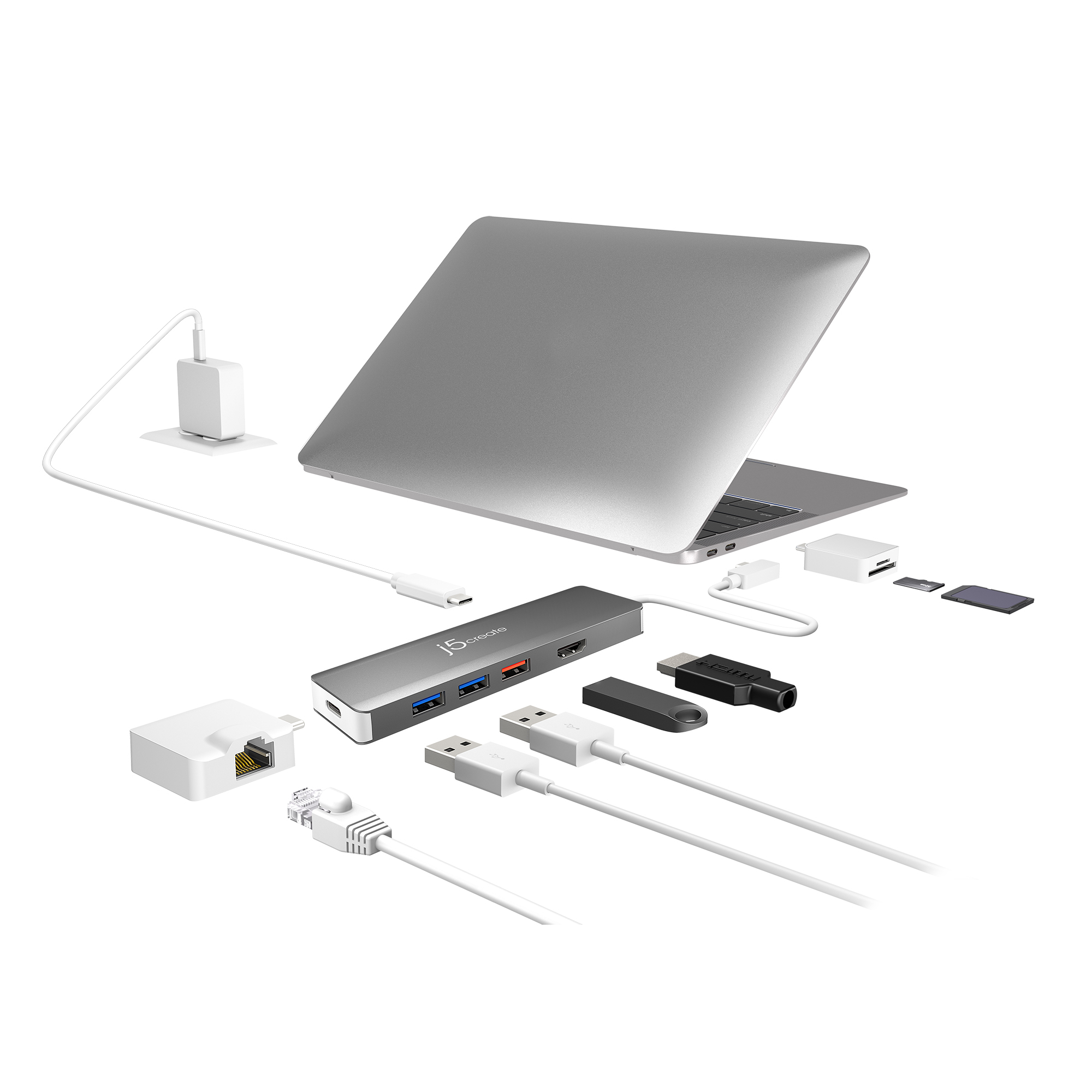 j5create JCD375-N USB-C™ Modular Multi-Adapter with 2 Kits – image 5