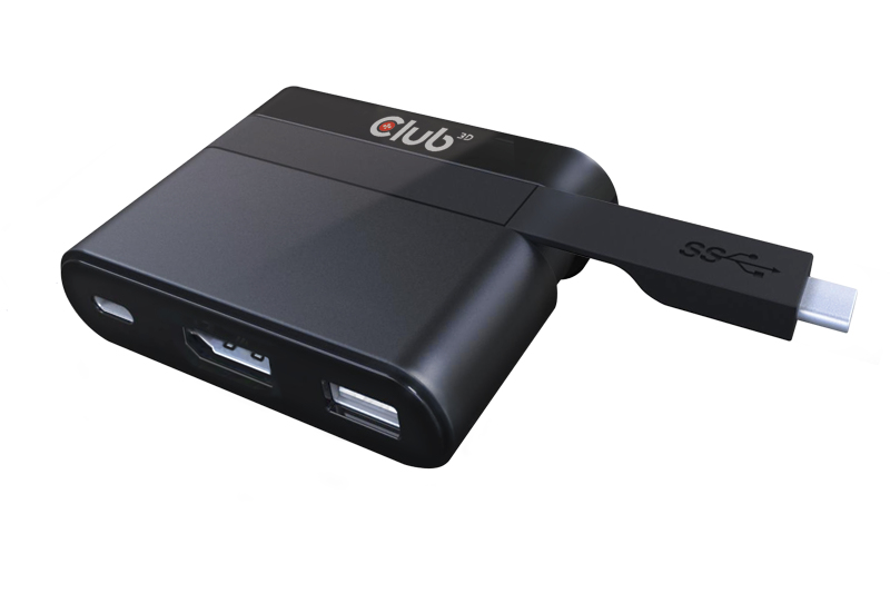 CLUB3D Mini Dock USB Type-C to Displayport1.2 + USB3.0 + USB Type C Charging – image 3