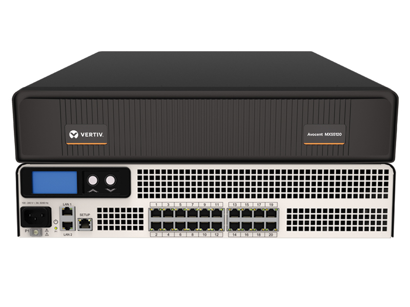 Vertiv Avocent MXS5120-202 KVM switch Rack mounting Black, Blue