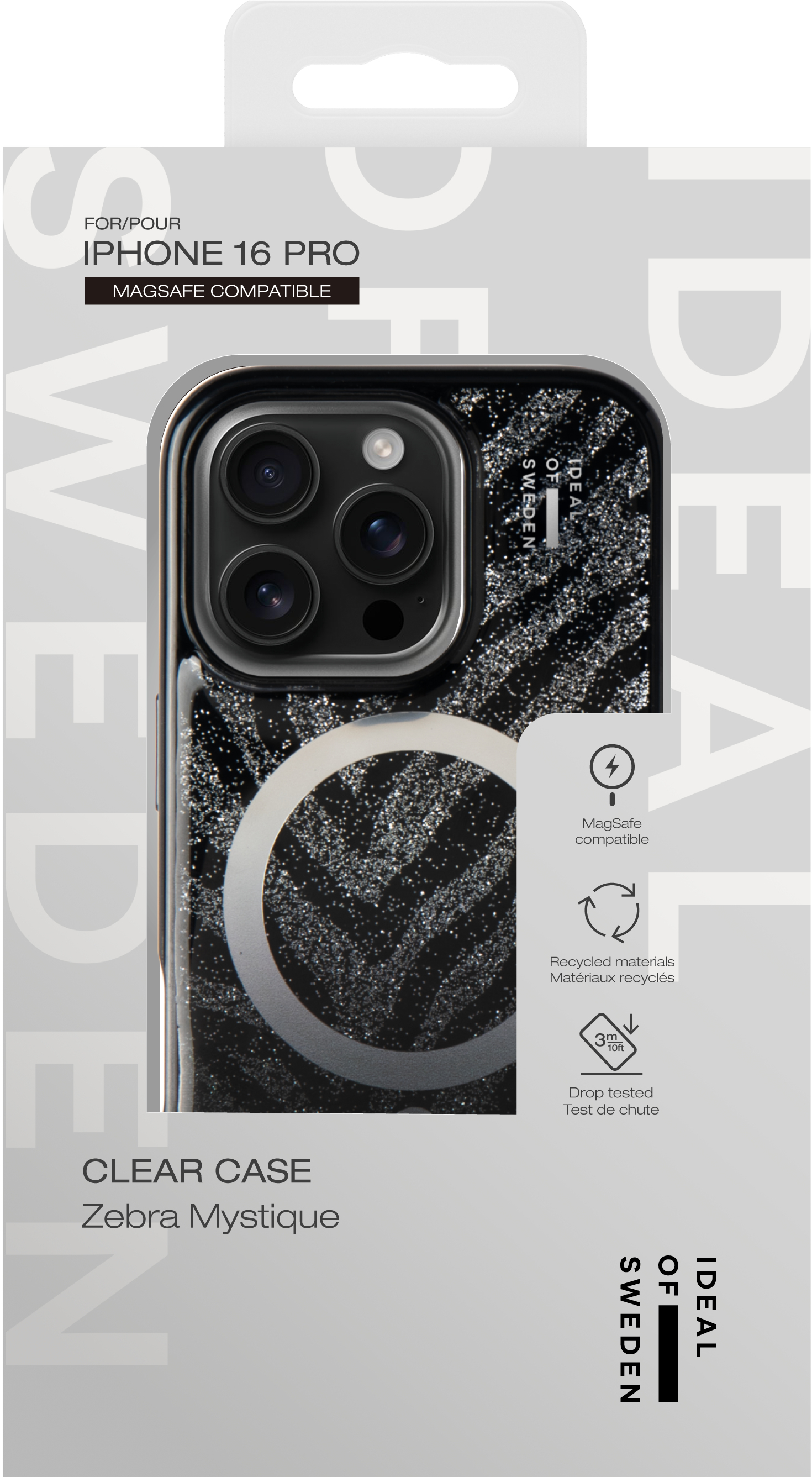 iDeal of Sweden Clear Case MagSafe iPhone 16 Pro Zebra Mystique – image 4