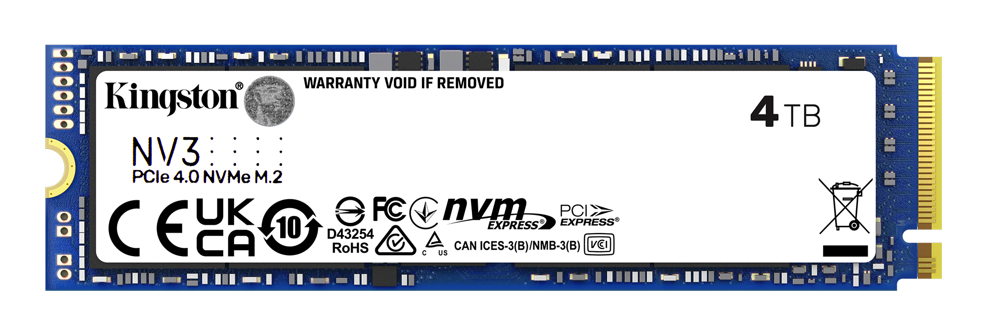 Unidad de Estado Sólido Kingston NV3 - M.2 - 4TB - PCI-E 4.0 - SNV3S/4000G Unidad de Estado Sólido Kingston NV3 - M.2 - 4TB - PCI-E 4.0 - SNV3S/4000G