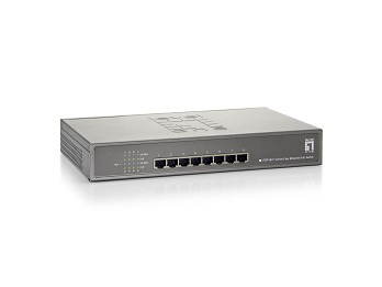 LevelOne 8-Port Fast Ethernet PoE Switch, 802.3at/af PoE