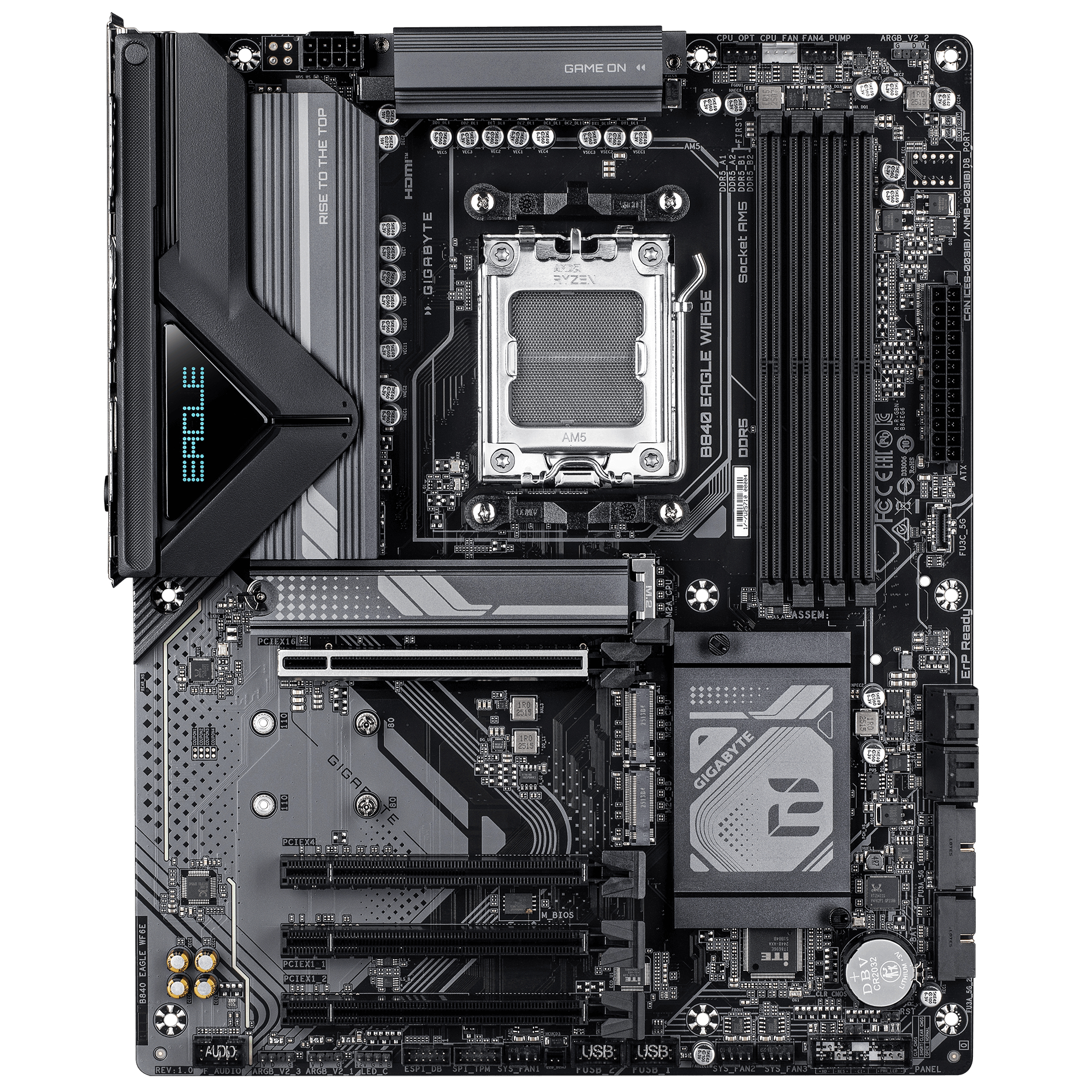 Motherboard AM5 ATX Gigabyte B840 EAGLE WIFI6E, 256GB RAM DDR5 Max, 3 M.2 PCIe 4, Wi-Fi 6E + BT 5.3