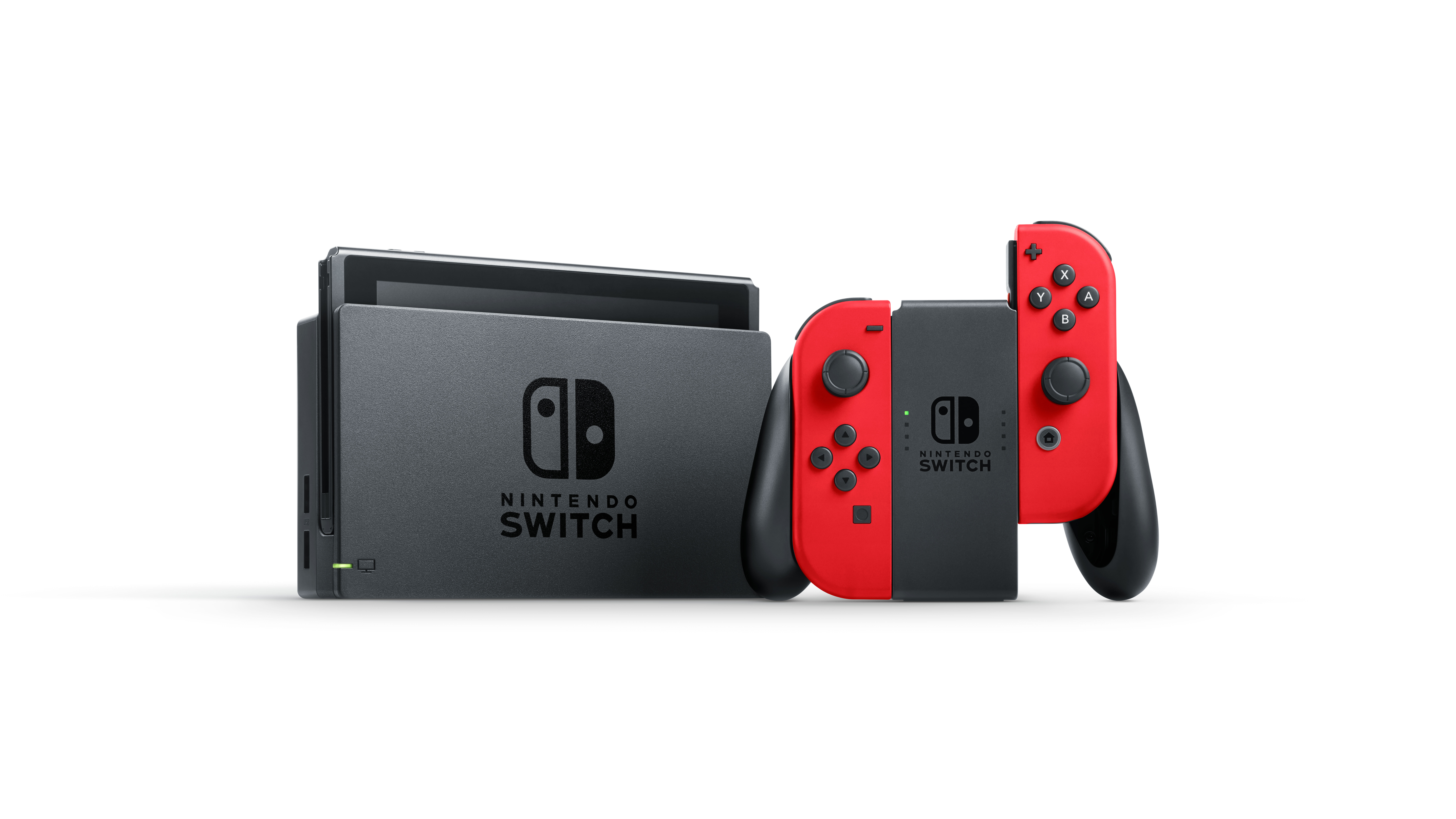 Nintendo Switch + Super Mario Odyssey bärbara spelkonsoller 15,8 cm (6.2') 32 GB Pekskärm Wi-Fi Grå, Röd