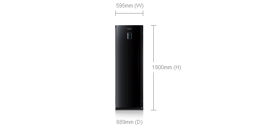 Samsung RZ80FBBB Upright freezer Freestanding – image 3