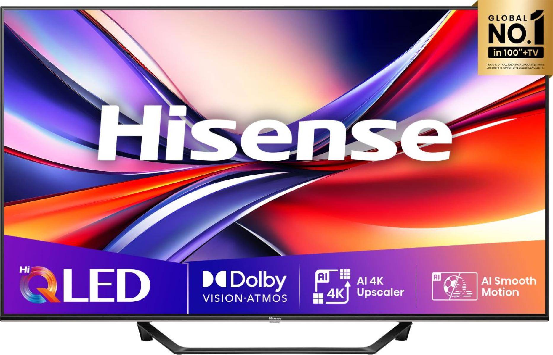 Hisense 43A7Q 109.2 cm (43") 4K Ultra HD Smart TV Wi-Fi Black 275 cd/m²