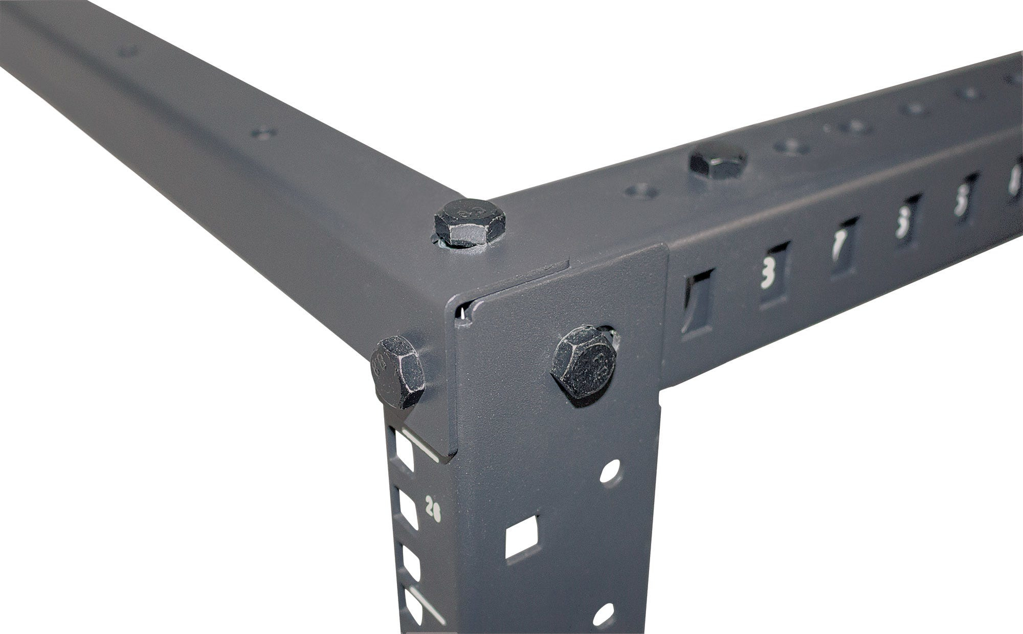 Intellinet 19" Network Rack - Open Frame (4-Post), 26U, Black, Flatpack, Max – image 7