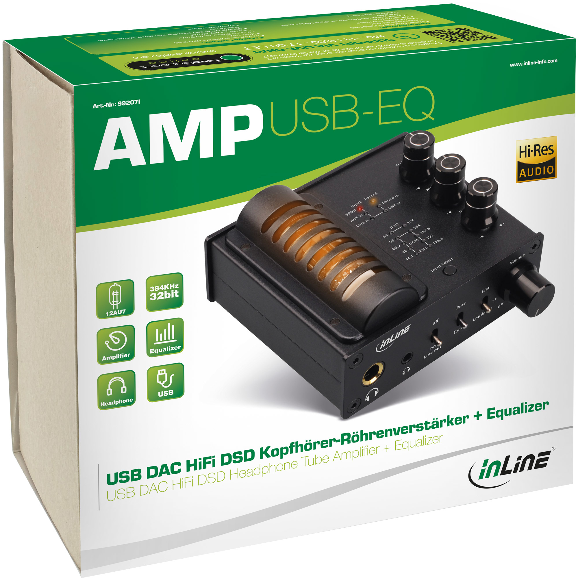 InLine AmpUSB-EQ, Hi-Res AUDIO HiFi DSD USB Audio DAC – image 5