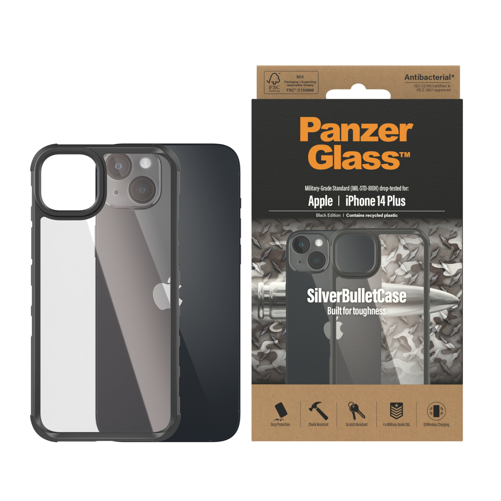 PanzerGlass® SilverBulletCase Transparent iPhone 14 Plus – image 2