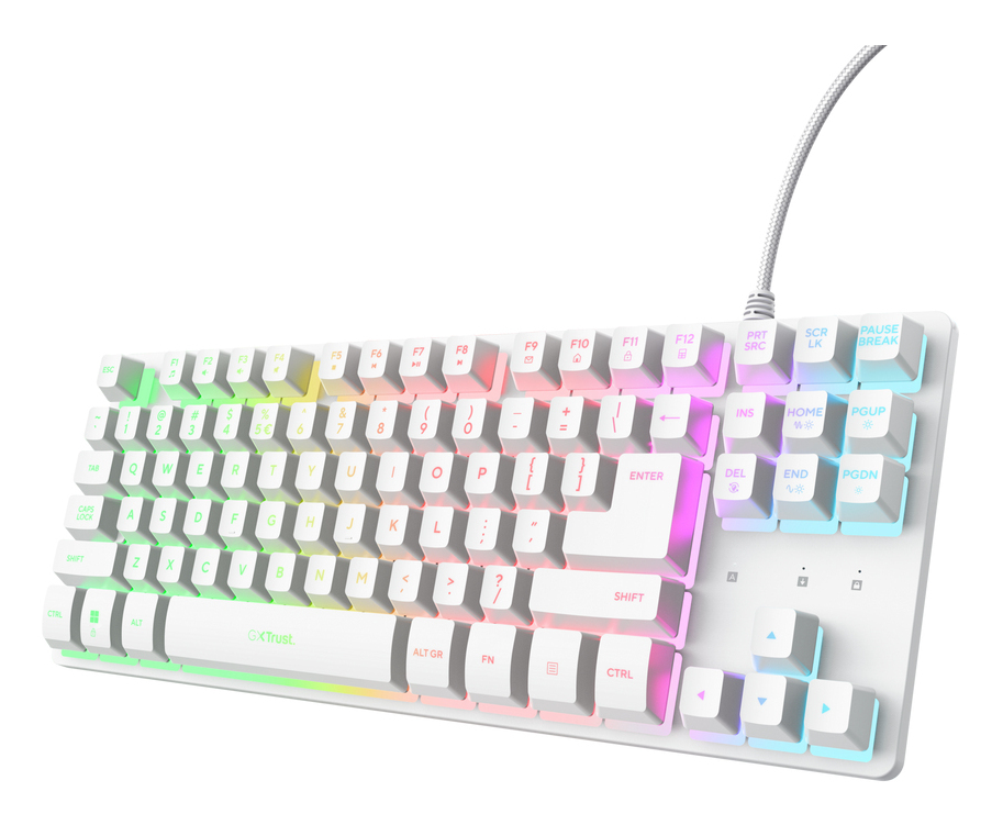 Tastatura TRUST GXT833 THADO žicna/RGB/TKL/gaming/bela