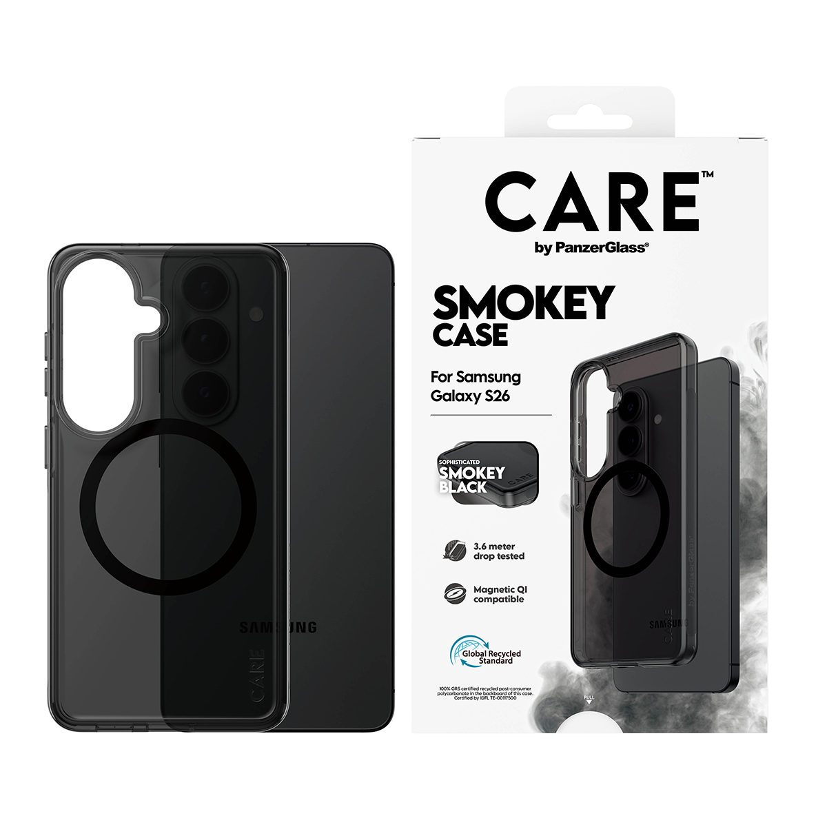 PanzerGlass CARE™ by PanzerGlass® Smokey Case w. Black Qi Samsung Galaxy S26 – image 2