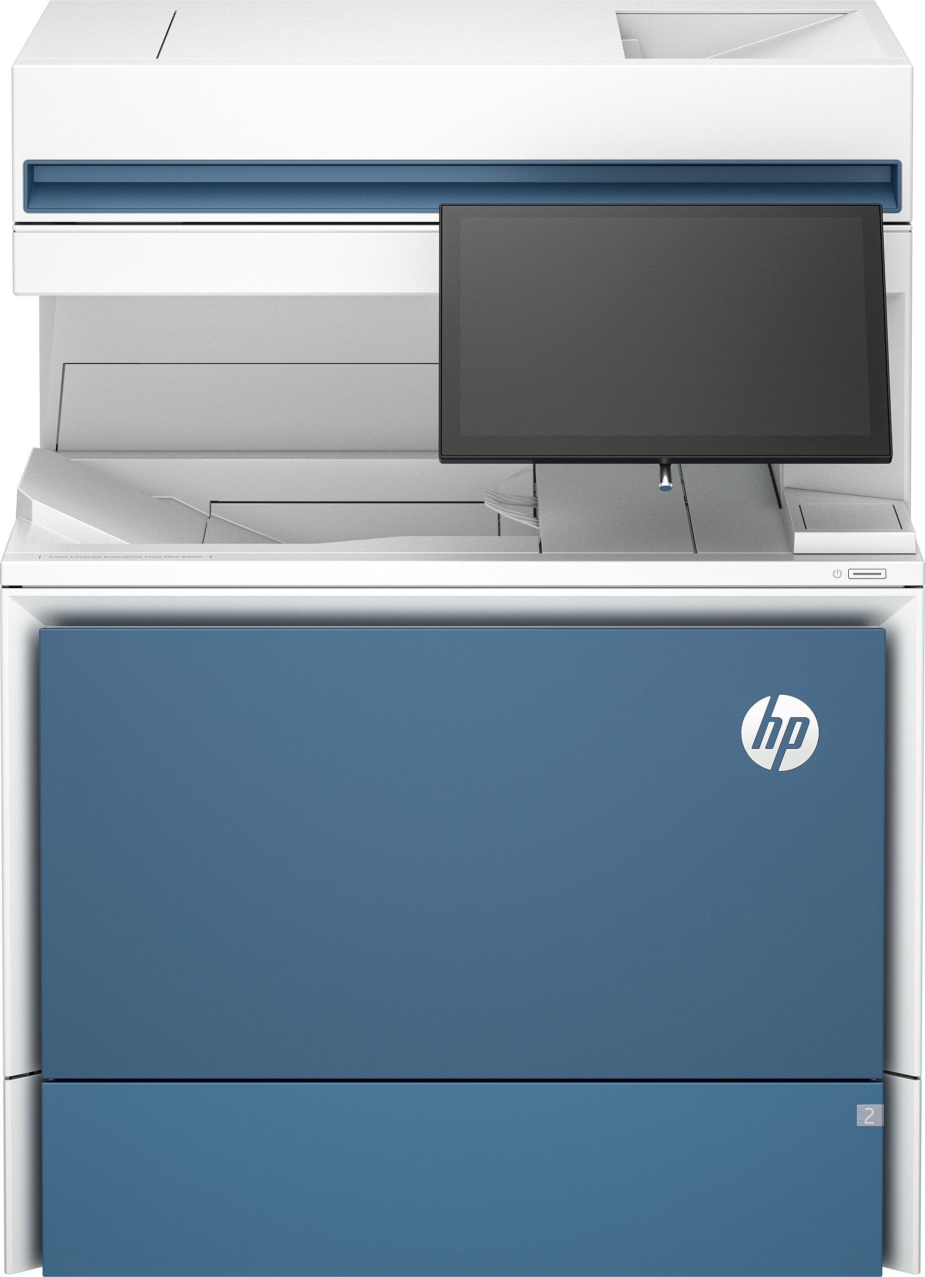 HP Color LaserJet Enterprise Flow MFP 6800zf skrivare, Skriv ut, kopiera, skanna, fax, Flow; Pekskärm; Häftning; TerraJet-kassett