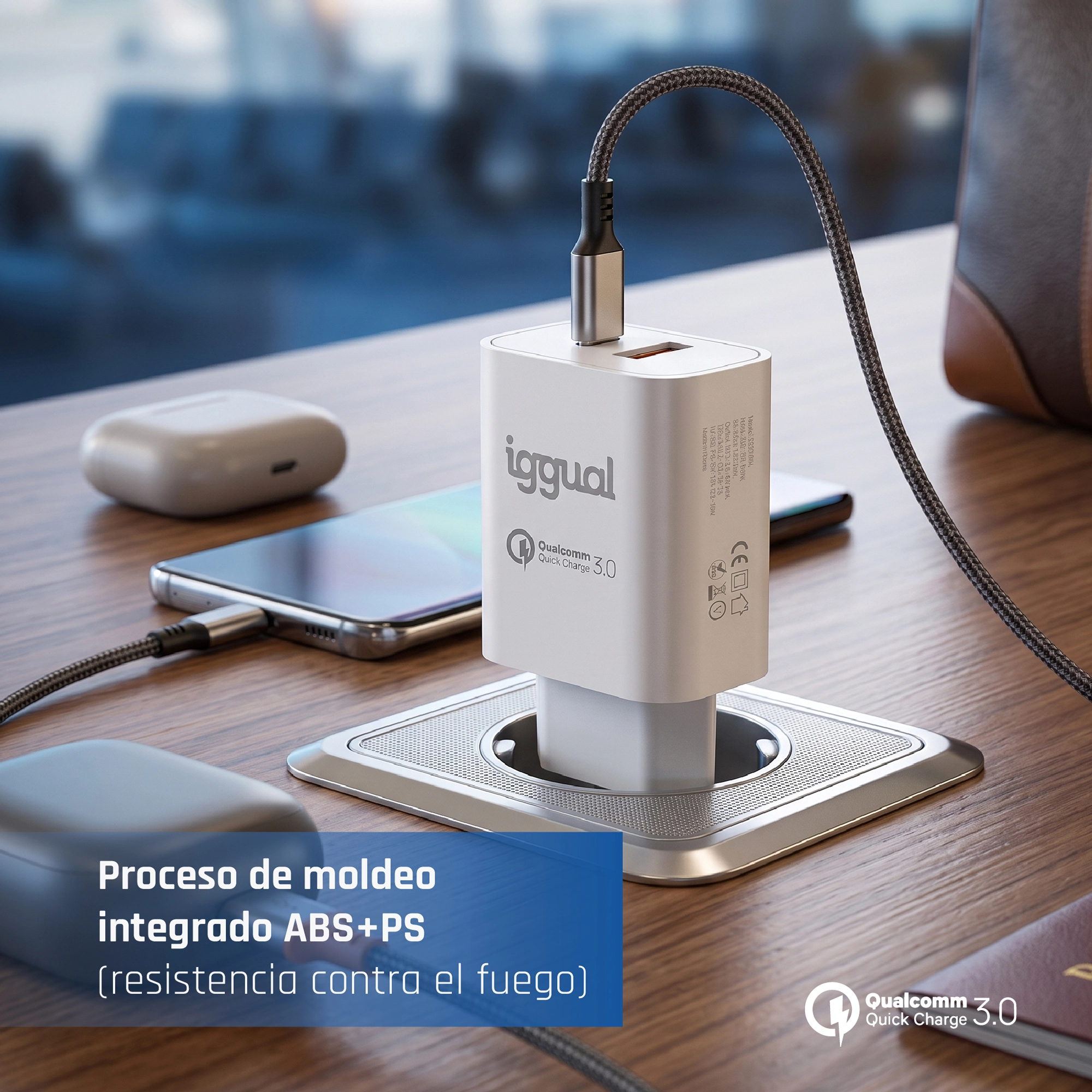 iggual IGG317419 mobile device charger Universal White USB Fast charging Indoor – image 6