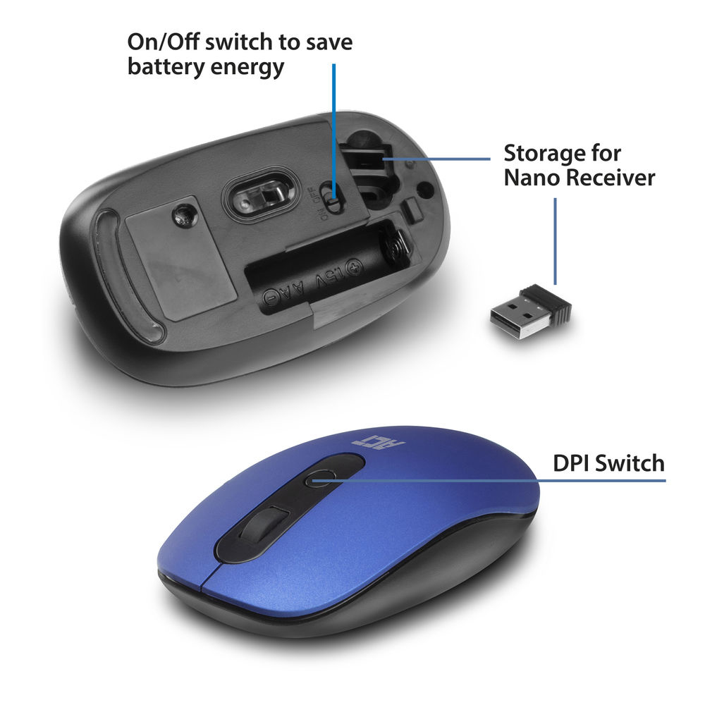 ACT Wireless Mouse 1200 DPI – image 2