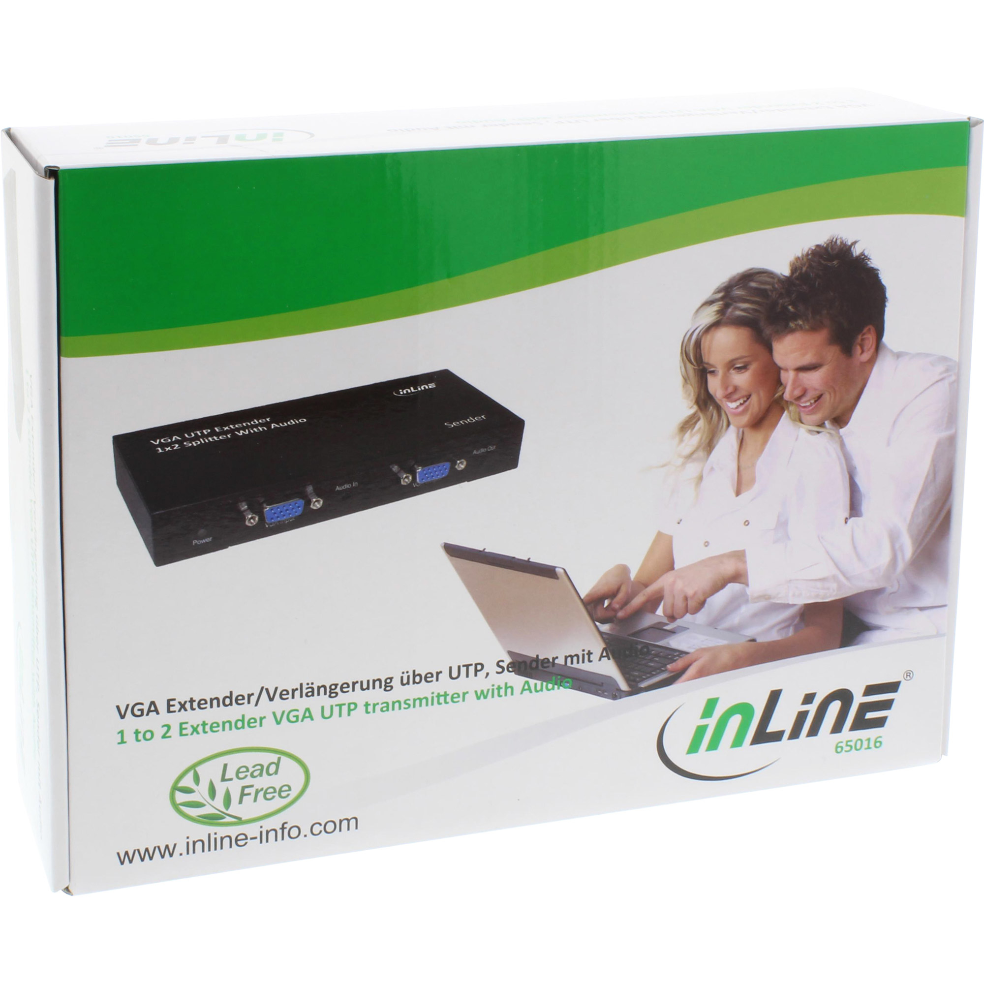 InLine VGA + Audio Extender Sender max. 300m via UTP / STP network Cable RJ45 – image 3