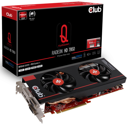 CLUB3D CGAX-7957F2 graphics card AMD Radeon HD7950