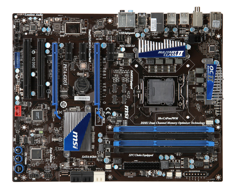 MSI P67A-GD53 LGA 1155 (Socket H2) ATX