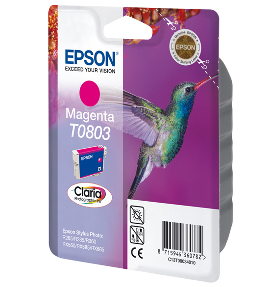Epson T0803 Magenta Ink Cartridge (Hummingbird) – image 1