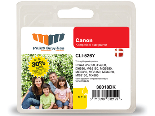 MM Yellow Inkjet Cartridge - Replaces Canon CLI-526Y (4543B001) - 30% Extra ink compared to OEM