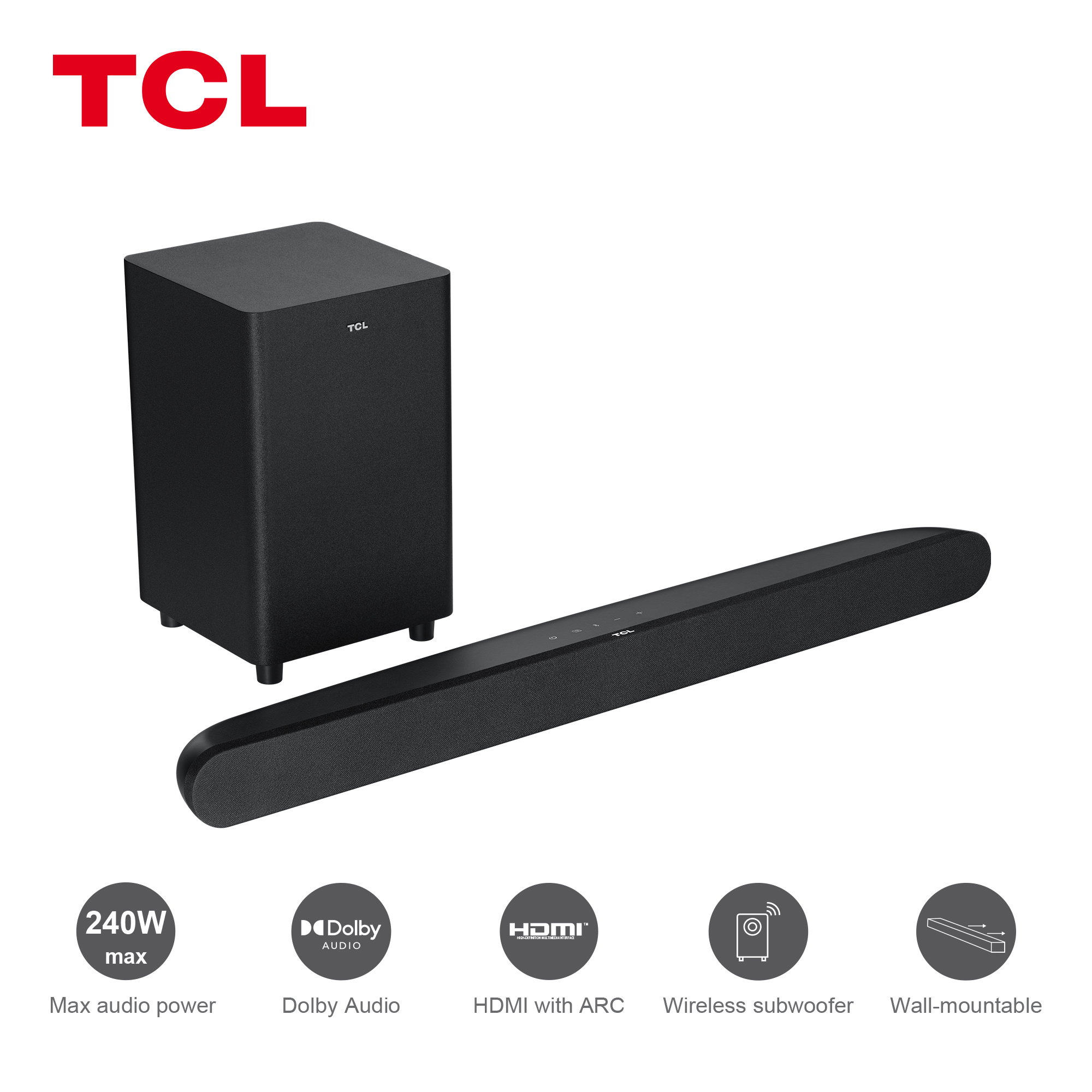 TCL 6 TS6110 soundbar speaker Black 2.1 channels – image 3