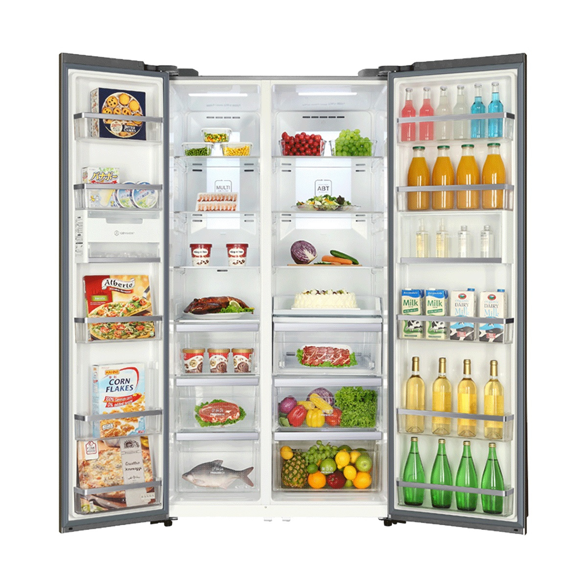 Haier HRF-800DGS8 side-by-side refrigerator Freestanding – image 2