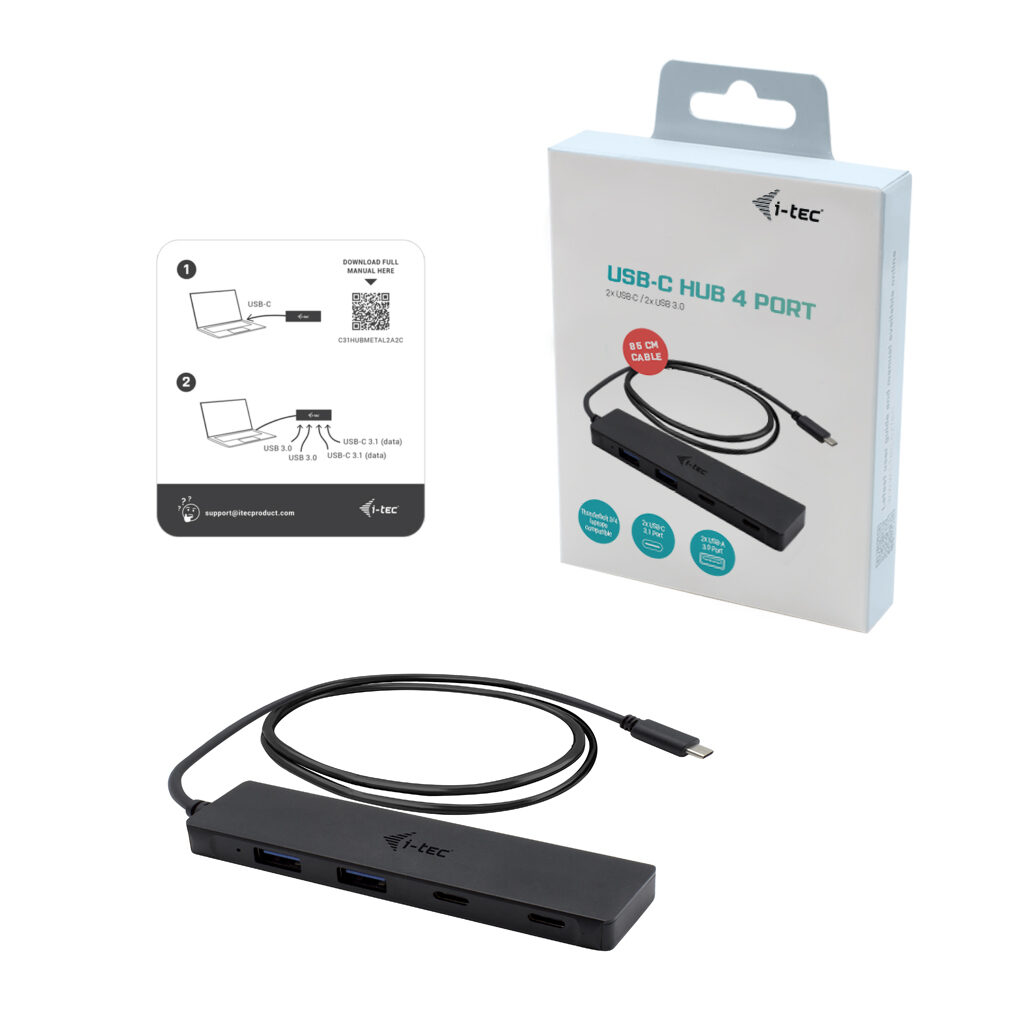 i-tec Metal USB-C HUB 2x USB 3.0 + 2x USB-C, with – image 4