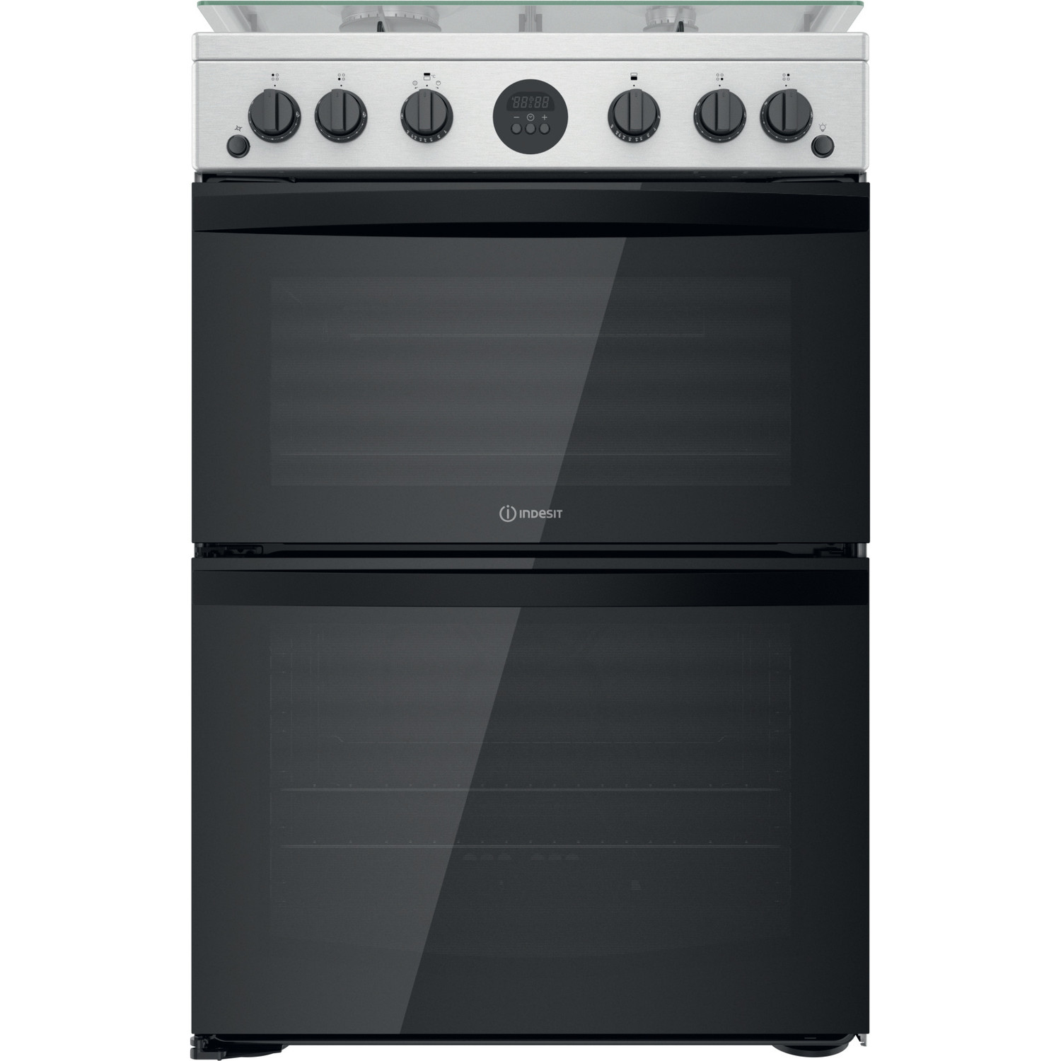Indesit ID67G0MCX/UK cooker Freestanding cooker Gas Silver