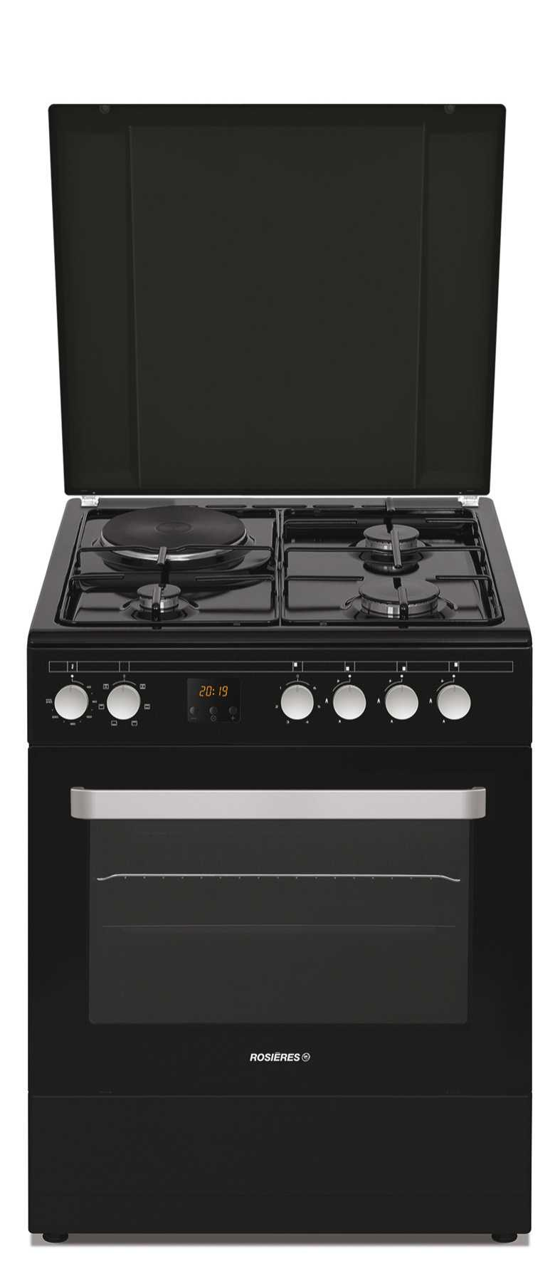 Rosieres RGE660CMB/E Freestanding cooker Electric Gas Black