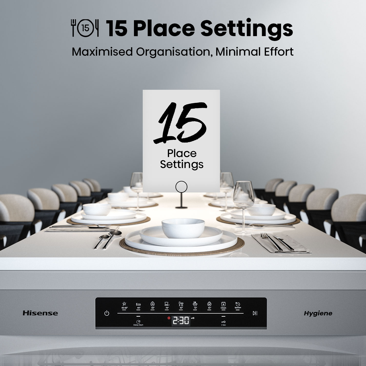 Hisense HSBE15FS dishwasher Freestanding 15 place settings – image 5
